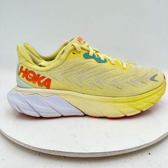 Hoka One One Arahi 6 Women Size 6.5B 1123195-YPSC Yellow Pear Sweet Corn Shoes - Picture 4 of 13